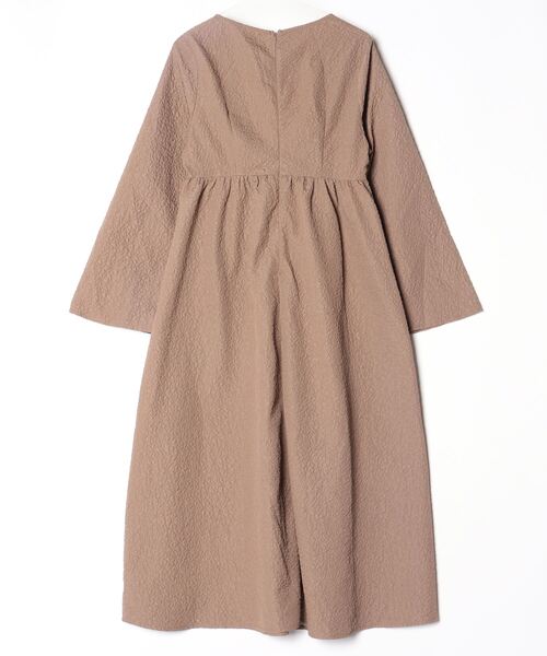 「JUNOAH」 レース長袖ワンピース X-LARGE ベージュ レディース_画像2