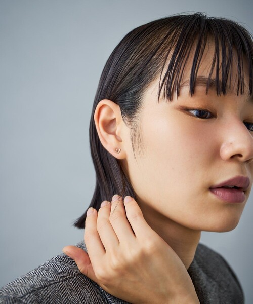 ピアス K10YG ピアス ダイヤモンド レディースの画像