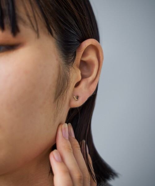 ピアス K10YG ピアス ダイヤモンド レディースの画像
