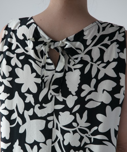 「M.deux」 ノースリーブワンピース MEDIUM ブラック レディース_画像4