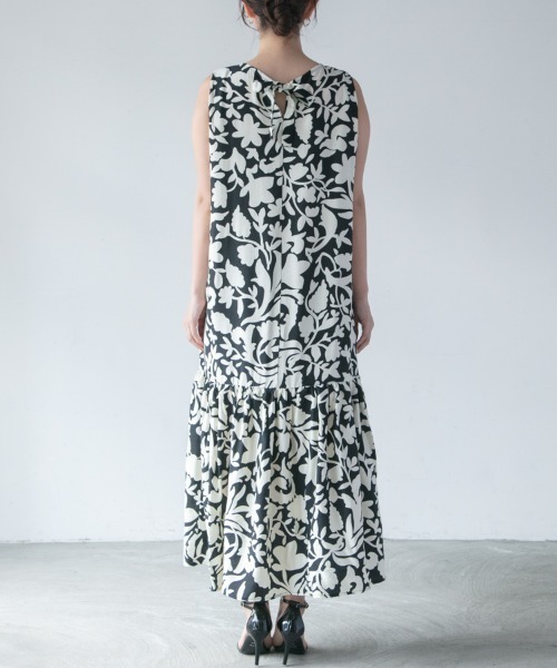 「M.deux」 ノースリーブワンピース MEDIUM ブラック レディース_画像9