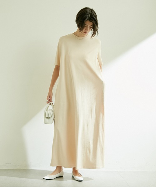 「GALLARDAGALANTE」 半袖ワンピース M カーキ レディース_画像2