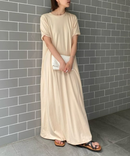 「GALLARDAGALANTE」 半袖ワンピース M カーキ レディース_画像8