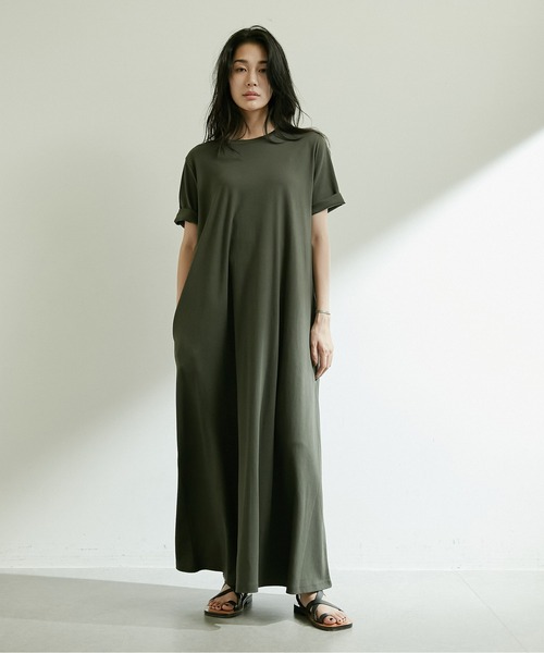 「GALLARDAGALANTE」 半袖ワンピース M カーキ レディース_画像9