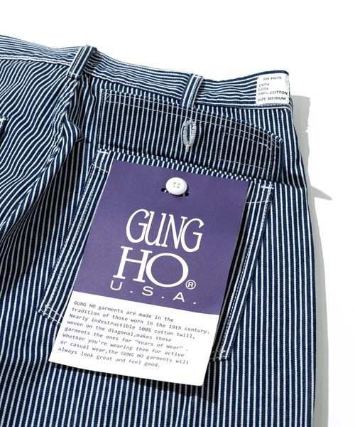 GUNG HO（ガンホー） パンツ HICKORY 4POCKETS WIDE FATIGUE TROUSER