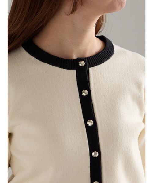 Te chichi（テチチ） カーディガン バイカラークラシカルカーディガン