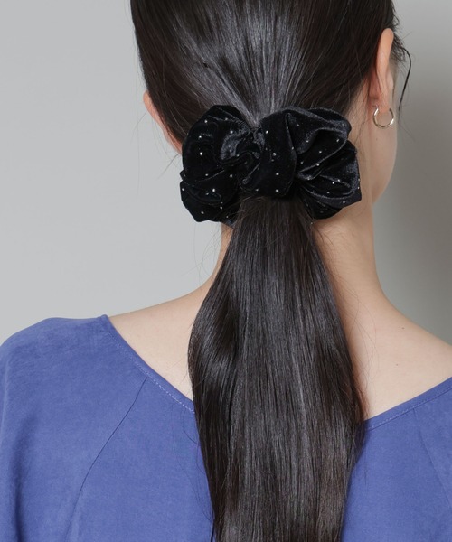 NANO universe（ナノ・ユニバース） シュシュ スタッズベロアシュシュ