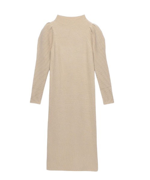 anuans（アニュアンス） ニットワンピース FREE ベージュ レディース
