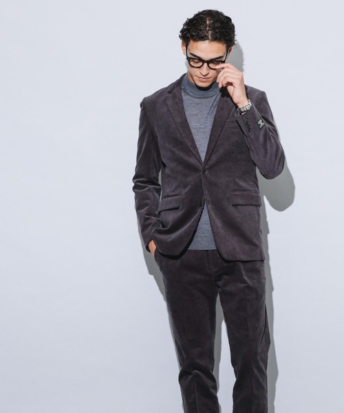 美品 ナノユニバース コーデュロイ セットアップ ブラウン L NANO