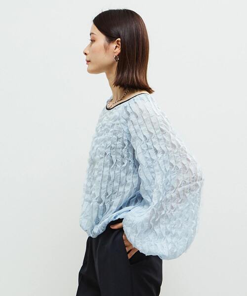 「SOFFITTO」 長袖ブラウス FREE ライトブルー レディース_画像2