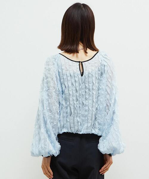 「SOFFITTO」 長袖ブラウス FREE ライトブルー レディース_画像3