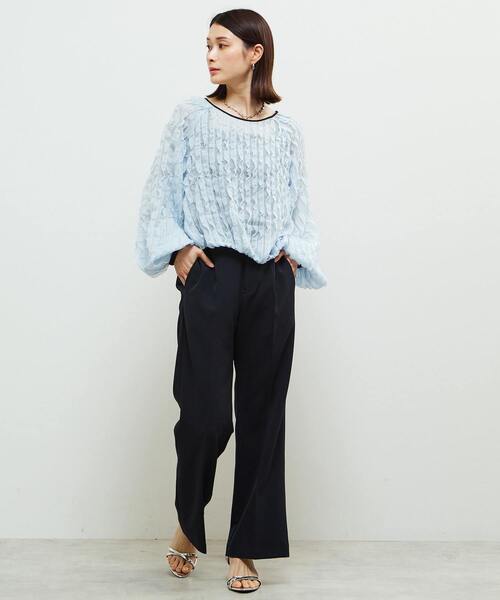 「SOFFITTO」 長袖ブラウス FREE ライトブルー レディース_画像4