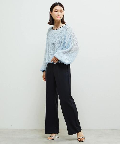 「SOFFITTO」 長袖ブラウス FREE ライトブルー レディース_画像8