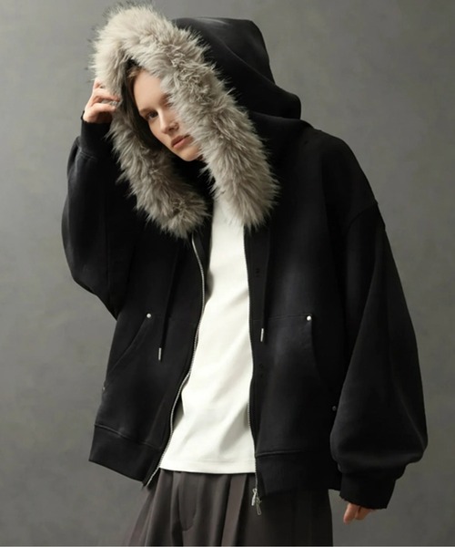 ELLUV パーカー 「ELLUV/エルヴ」ヴィンテージフェード＆ダメージ加工
