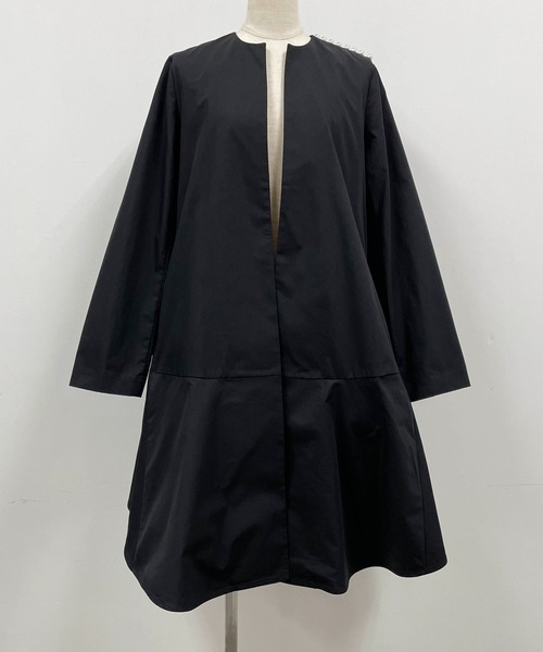 「PICCIN」 ノーカラーコート M ブラック レディース_画像6