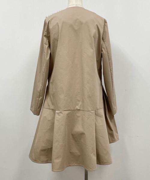 「PICCIN」 ノーカラーコート M ブラック レディース_画像7