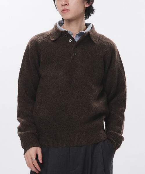 Adoon plain セーター ニット RAGLAN SLEEVE KNIT PORO / ラグラン