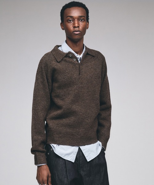 Adoon plain セーター ニット RAGLAN SLEEVE KNIT PORO / ラグラン