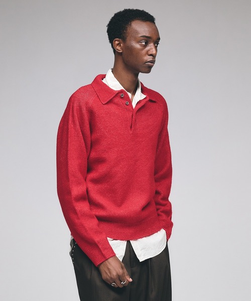 Adoon plain セーター ニット RAGLAN SLEEVE KNIT PORO / ラグラン