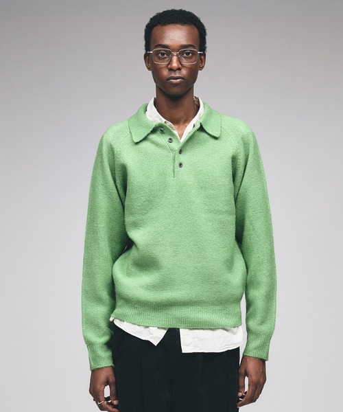 Adoon plain セーター ニット RAGLAN SLEEVE KNIT PORO / ラグラン