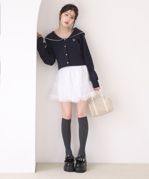 しぶーの様、専用…夏スカート。カーディガン one after another NICE CLAUP カーディガン セーラーカラーニット