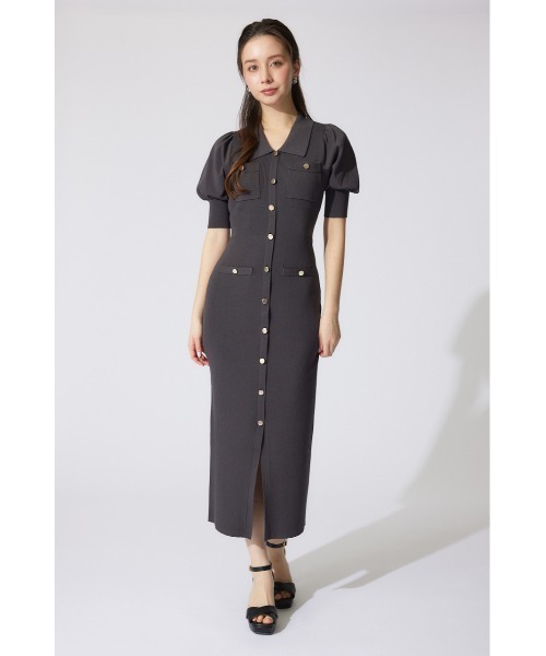 「rienda」 ニットワンピース FREE カーキ レディース_画像3