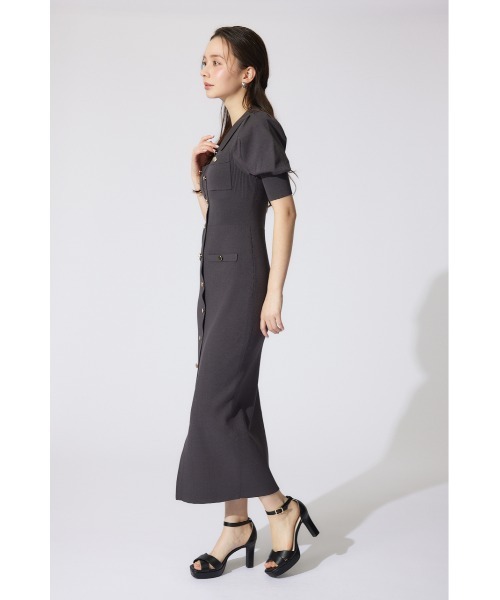 「rienda」 ニットワンピース FREE カーキ レディース_画像4