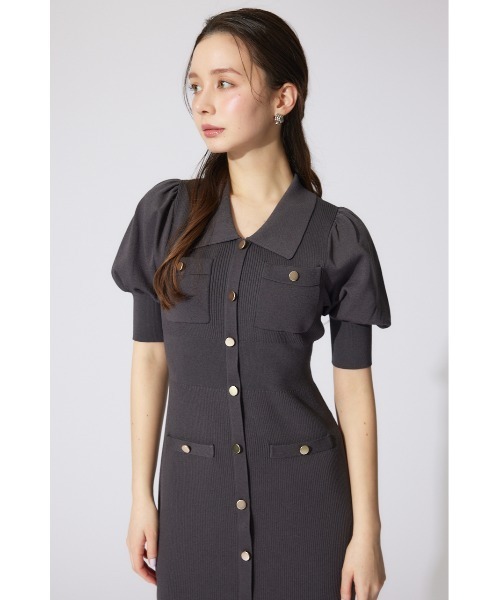 「rienda」 ニットワンピース FREE カーキ レディース_画像5