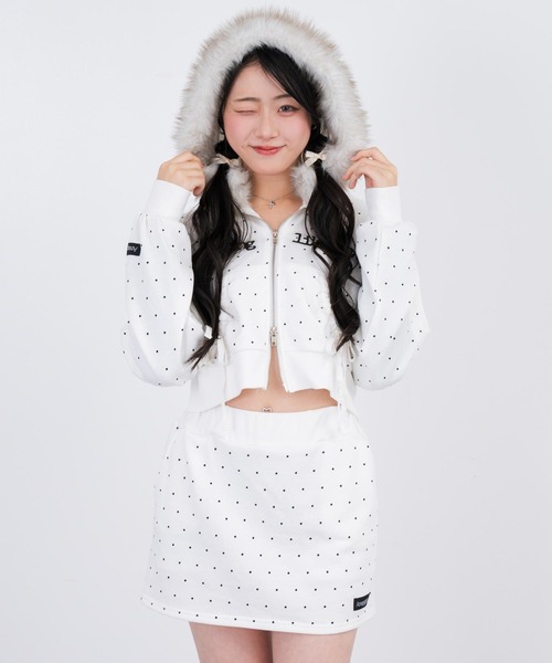 ANAP GiRL（アナップガール） アンサンブル フードファー付 パーカー