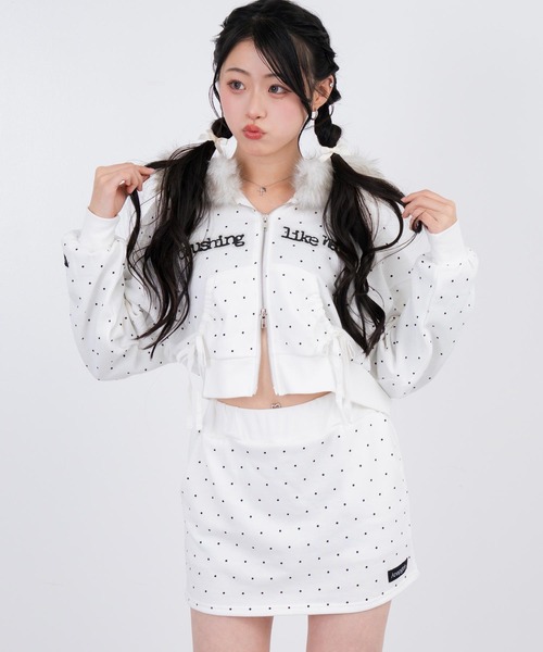 ANAP GiRL（アナップガール） アンサンブル フードファー付 パーカー