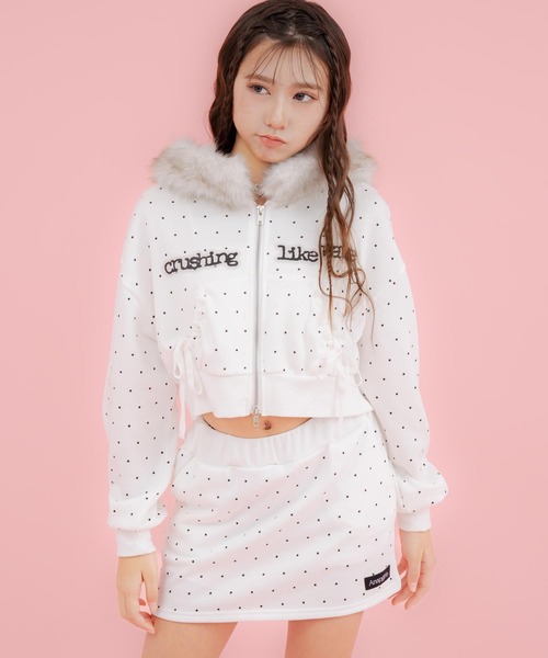 ANAP GiRL（アナップガール） アンサンブル フードファー付 パーカー