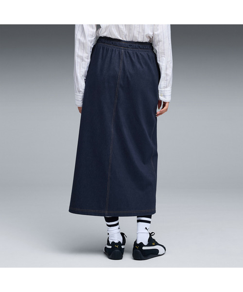 EVISU × PUMA 濃紺 ダーク デニム スカート W30 PUMA（プーマ） スカート ウィメンズ エレベーテッド デニムライク