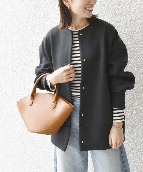 「SHIPS any」 ノーカラーコート ONE SIZE ベージュ レディース_画像5