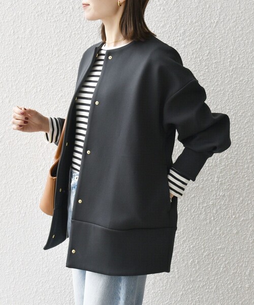 「SHIPS any」 ノーカラーコート ONE SIZE ベージュ レディース_画像8