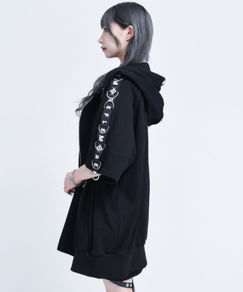 「REFLEM」 ジップアップパーカー FREE ブラック レディース_画像3