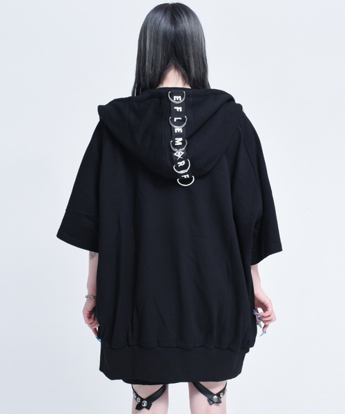 「REFLEM」 ジップアップパーカー FREE ブラック レディース_画像4