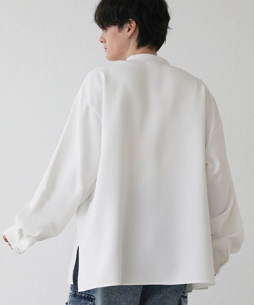 「LILL」 長袖シャツ S サックスブルー メンズ_画像6