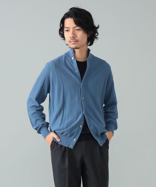 セーター ニット FILIPPO DE LAURENTIIS / コットン ハイネック カーディガン メンズの画像