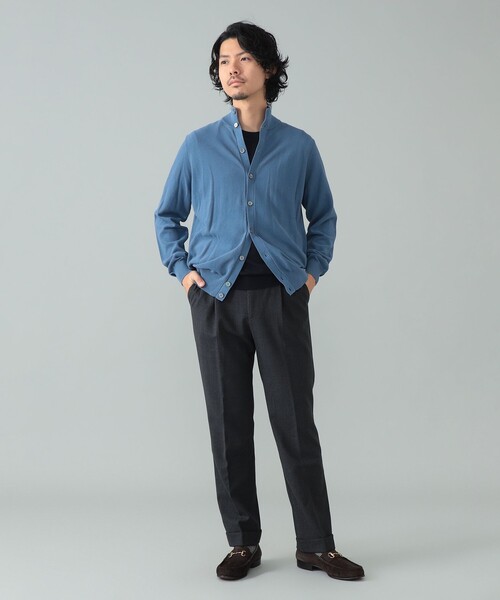 セーター ニット FILIPPO DE LAURENTIIS / コットン ハイネック カーディガン メンズの画像