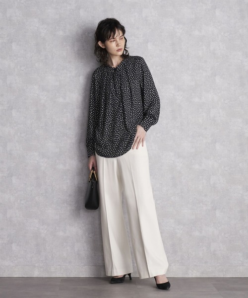 「la.f…」 スラックス 9号 ブラック レディース_画像2