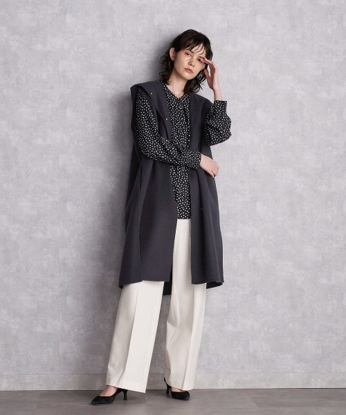 「la.f…」 スラックス 9号 ブラック レディース_画像4