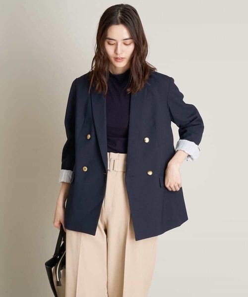 「a.v.v」 テーラードジャケット 38 ネイビー レディース_画像2