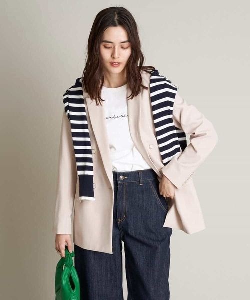 「a.v.v」 テーラードジャケット 38 ネイビー レディース_画像5