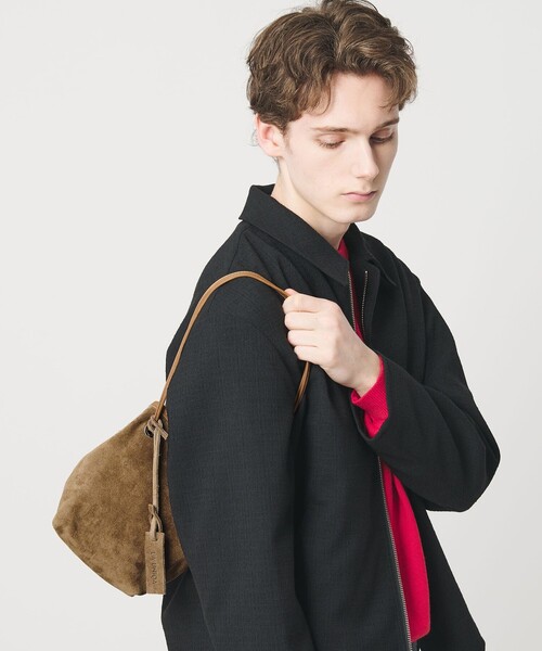 BEAUTY & YOUTH UNITED ARROWS スエード 巾着バッグ BEAUTY＆YOUTH UNITED ARROWS ハンドバッグ 「LA UNIQA」スエード 巾着