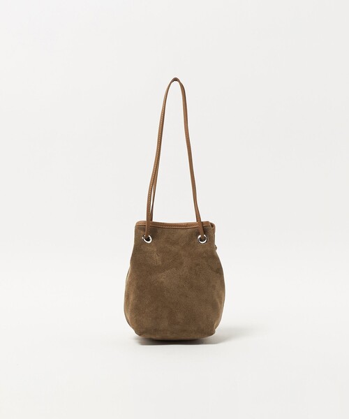 BEAUTY & YOUTH UNITED ARROWS スエード 巾着バッグ BEAUTY＆YOUTH UNITED ARROWS ハンドバッグ 「LA UNIQA」スエード 巾着