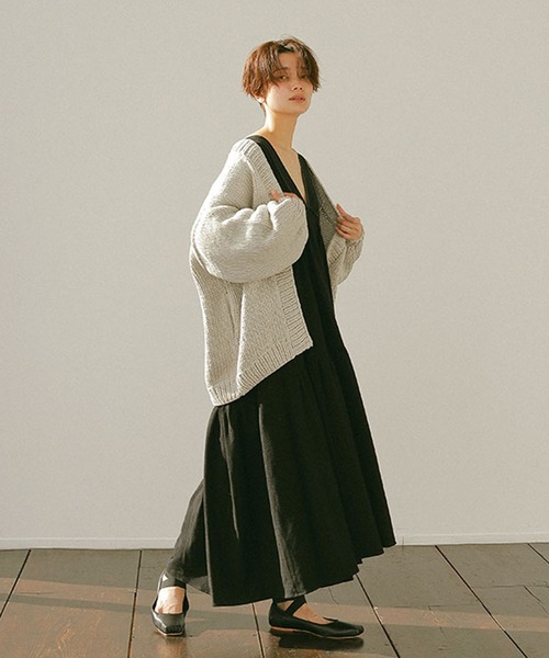 ETRE TOKYO 5周年復刻 ハンドメイド ニット ガウン カーディガン ETRE TOKYO - ハンドメイド ニット ガウン - HAND MADE KNIT GOWN GREY