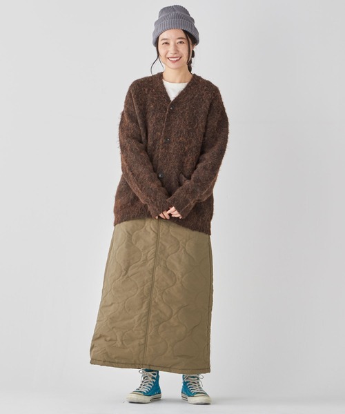 「KRIFF MAYER Lady's Collection」 ニットカーディガン LARGE ベージュ レディース_画像3