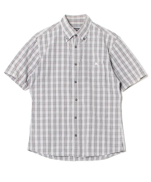 【廃盤レア物 美品】バーバリーブラックレーベル 総柄シャツ サイズ2 M相当 BURBERRY BLACK LABEL（バーバリーブラックレーベル） チェック柄半袖