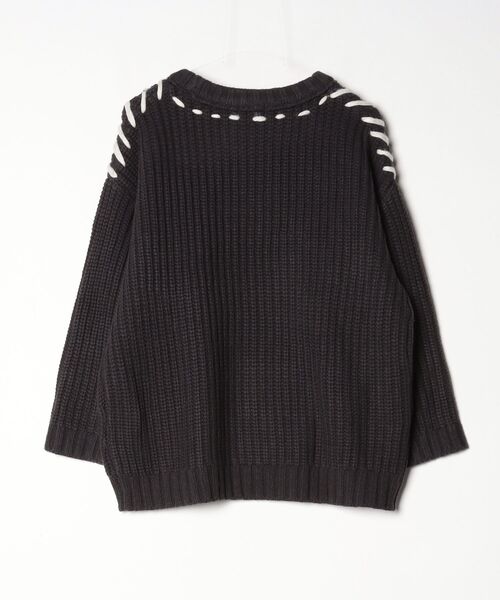 「LEPSIM」 ワンポイント長袖ニット FREE グレー レディースの画像2