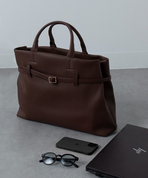 「MAISON BREEZE」 トートバッグ FREE グレイッシュベージュ レディース_画像3